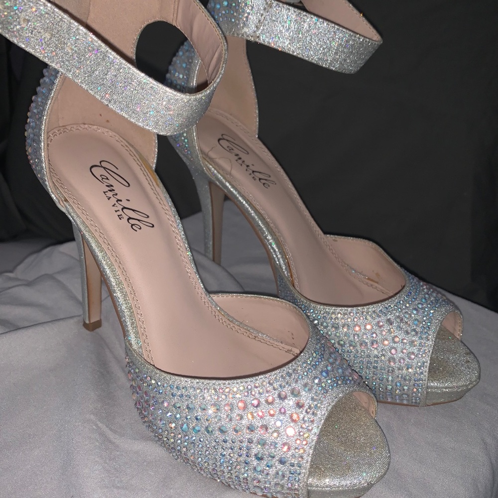 Camille la vie rhinestone heels